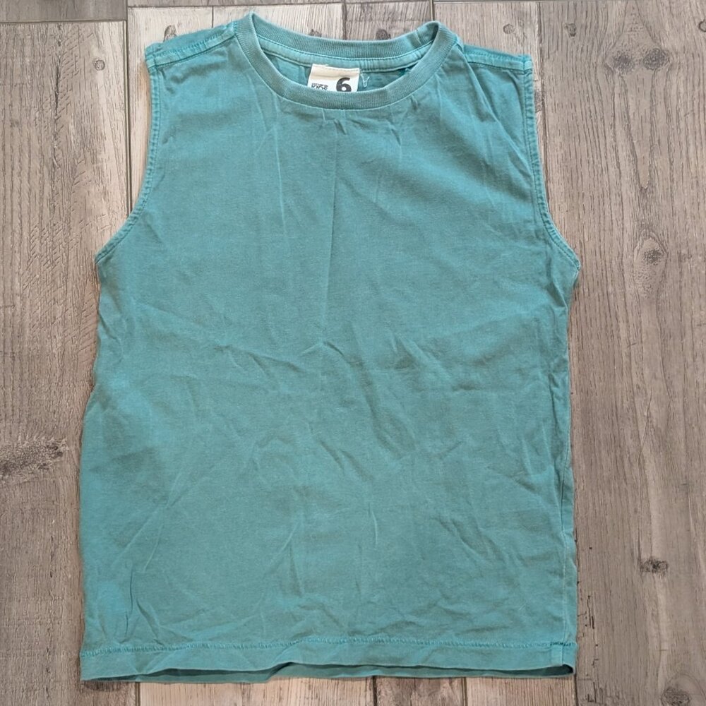5️⃣ Cotton On, Simple Tank, Teal, Sz 6